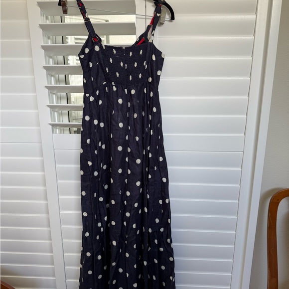 Zimmermann Scarborough Eyelet Navy Polka Dot Maxi Dress Size 1 Small $950 - Picture 6 of 12